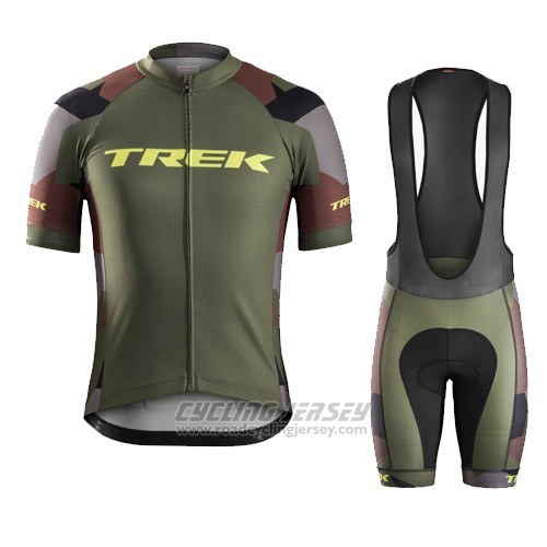 2016 Cycling Jersey Trek Bontrager Vede Militare Short Sleeve and Bib Short